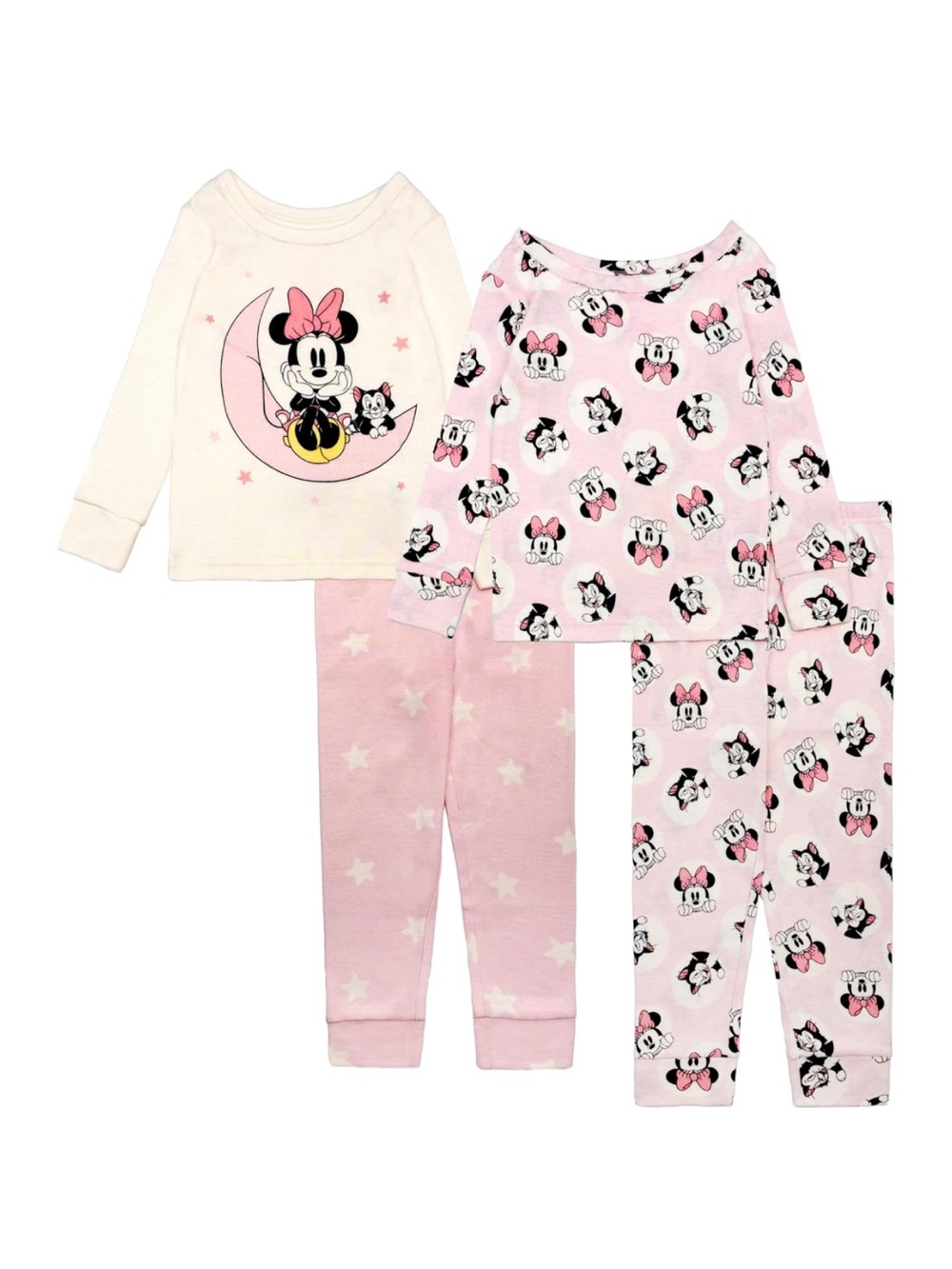 Disney Pink & Cream Minnie Mouse 2-Pack Kids Pajama Set